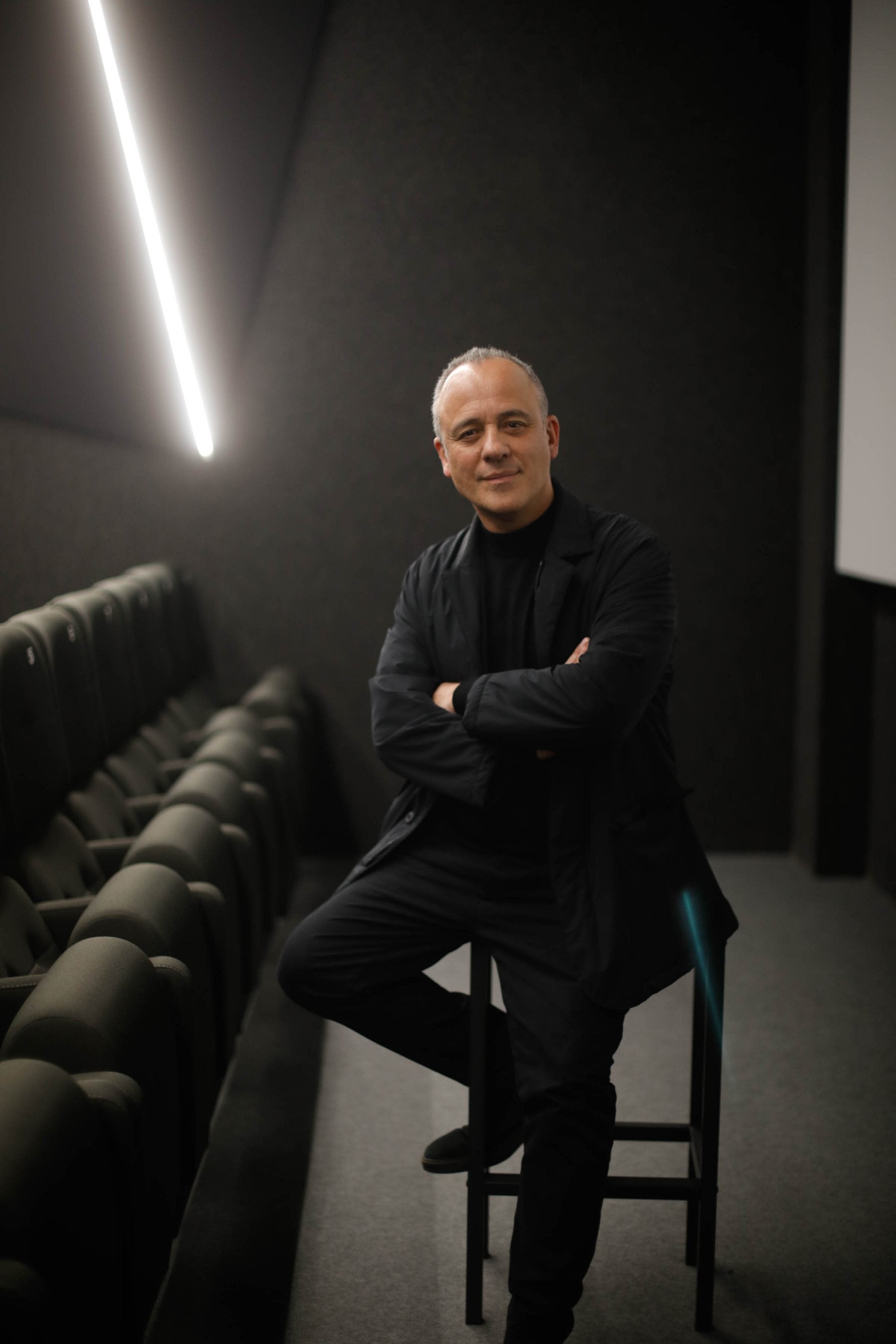 El actor Javier Gutiérrez, durante la entrevista.