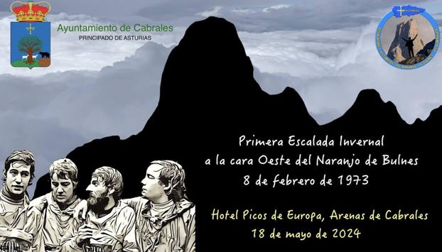 Cartel del homenaje que tedrá lugar el sábado 18 de mayo en Arenas de Cabrales.