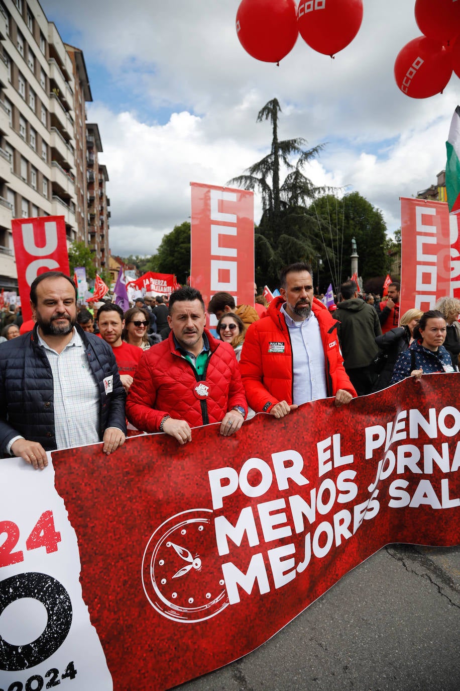 Los sindicatos asturianos, a la calle en Langreo para «reivindicar lo que es justo»