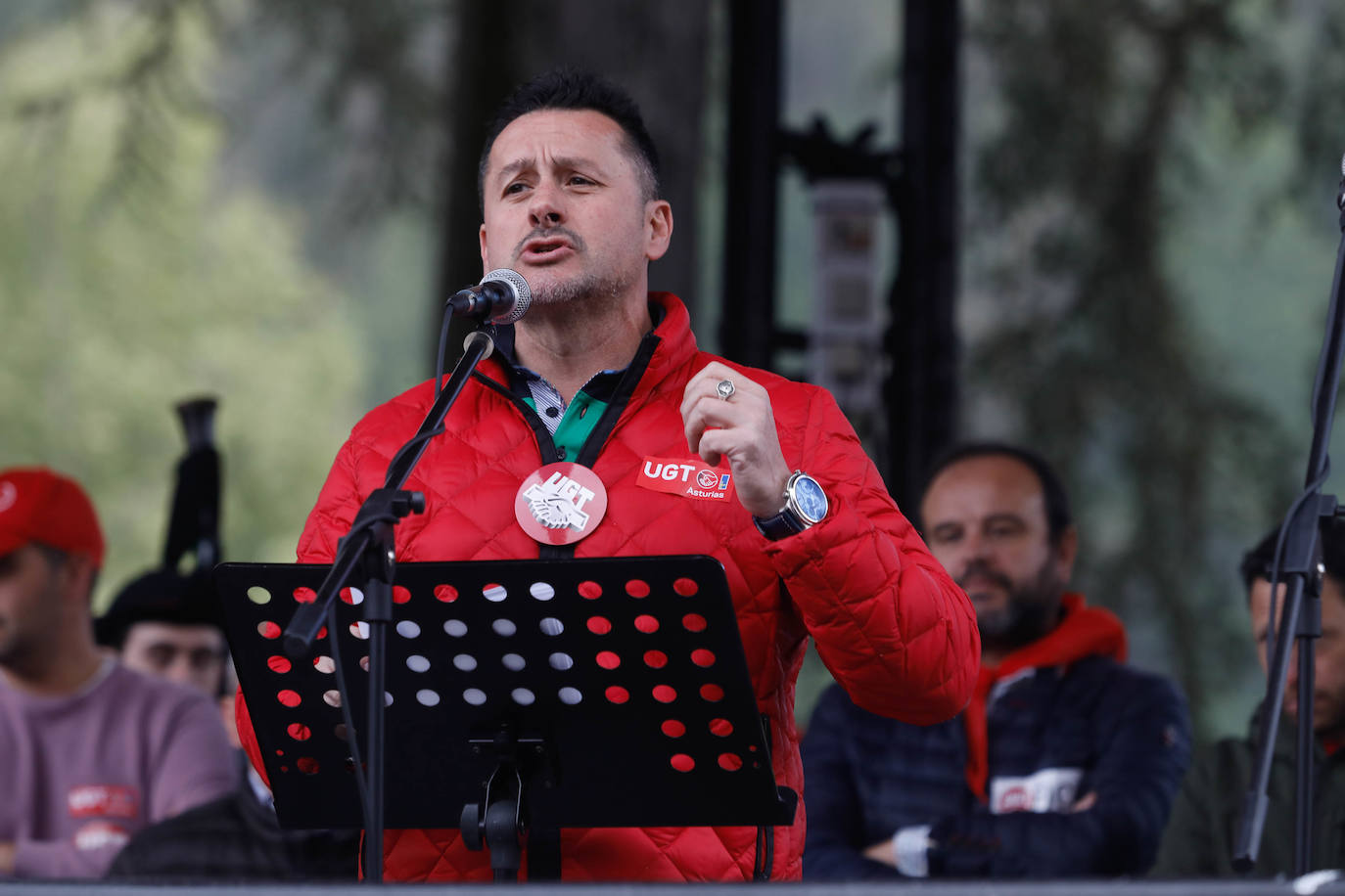 Los sindicatos asturianos, a la calle en Langreo para «reivindicar lo que es justo»