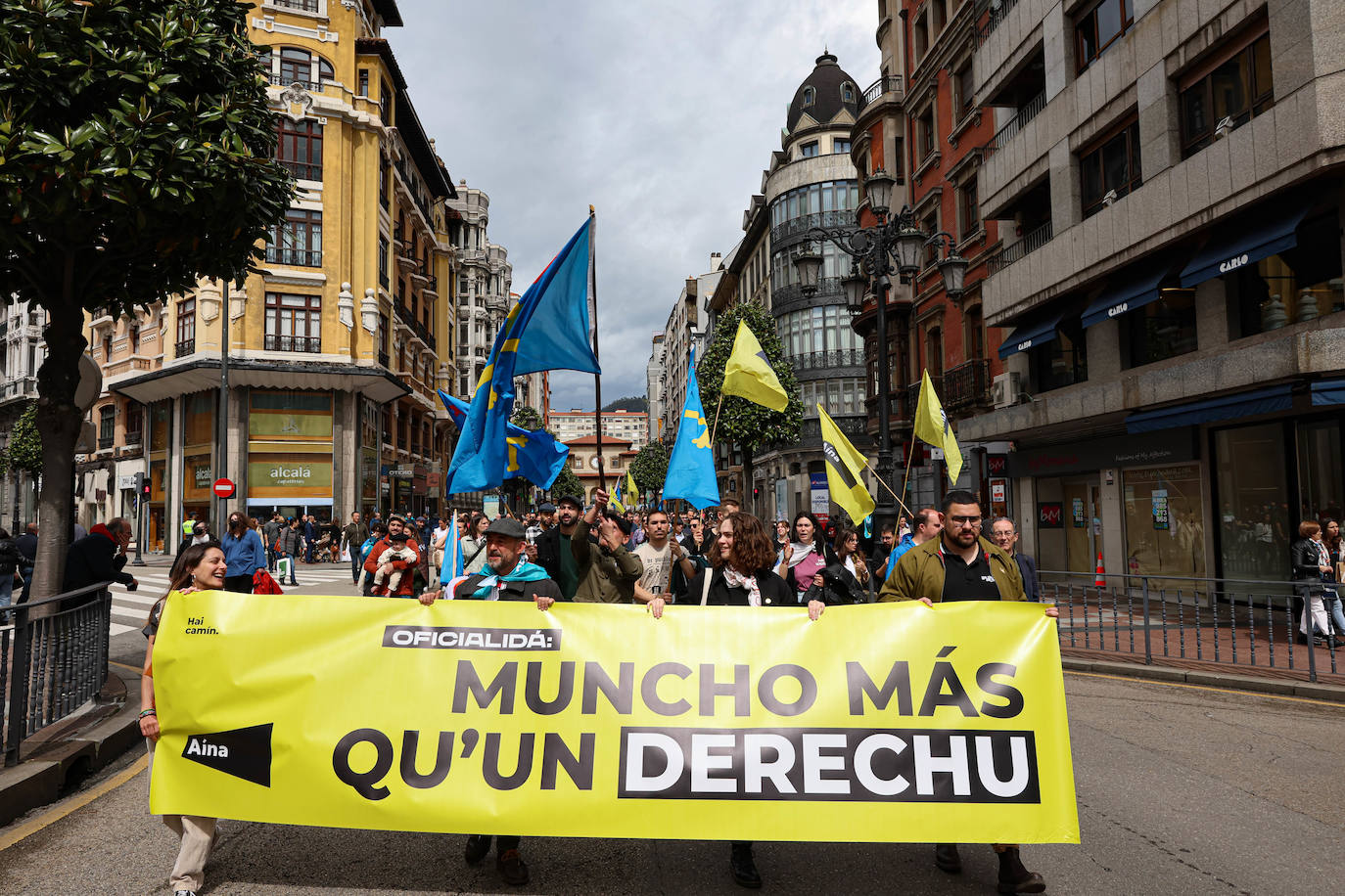 Las imágenes que deja la manifestación en Oviedo por la oficialidad del asturiano