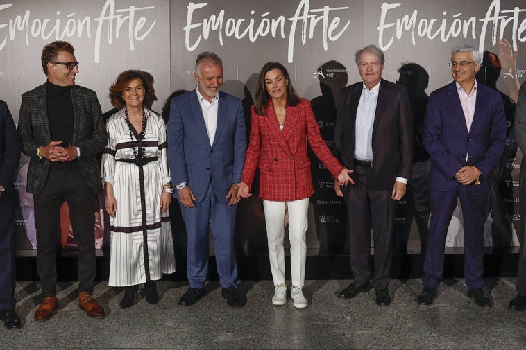 La Reina Letizia, en el acto de este lunes en el Teatro Real.