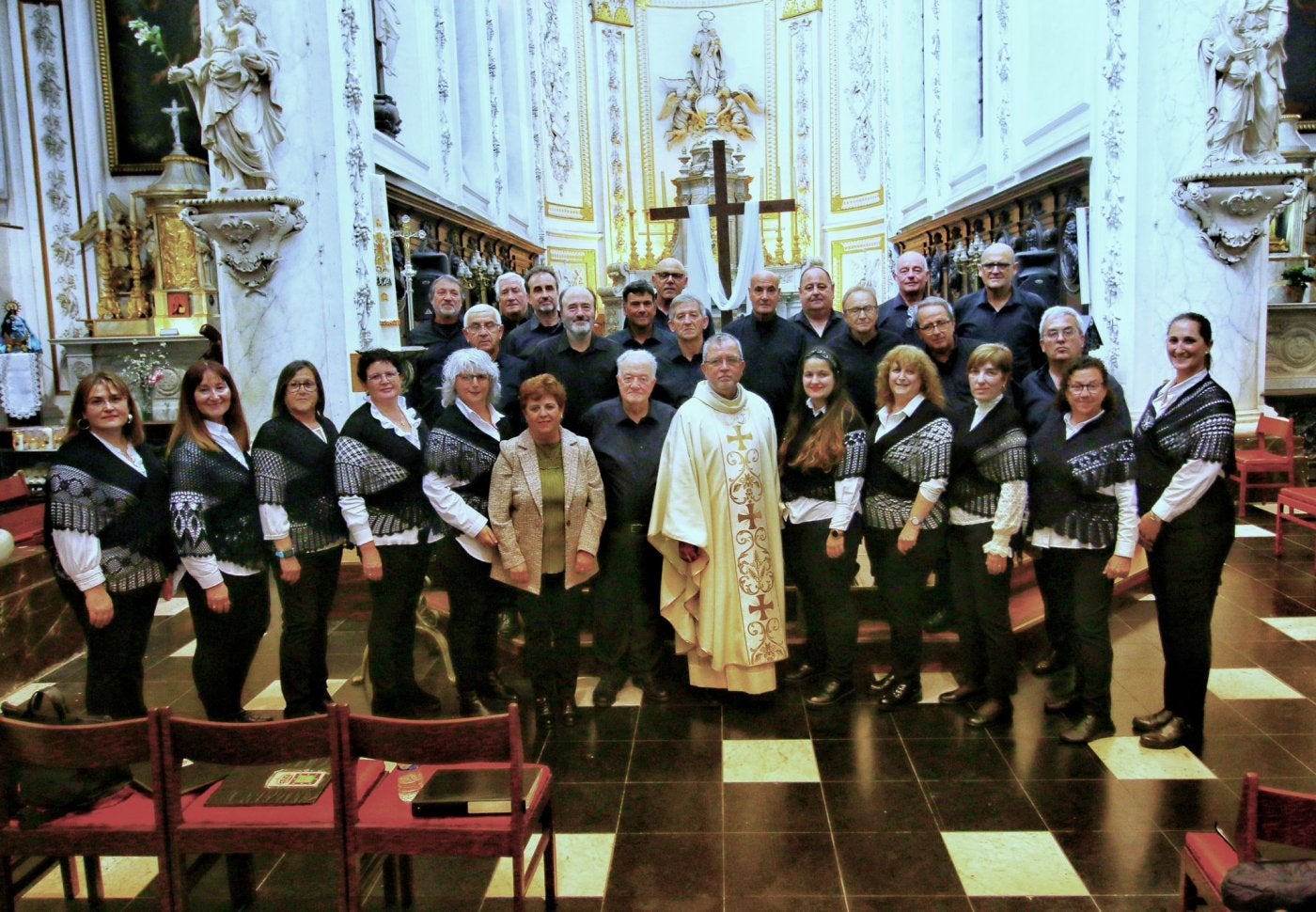 El Coro de la Bodega, en la iglesia de Bruselas en la que actuó.