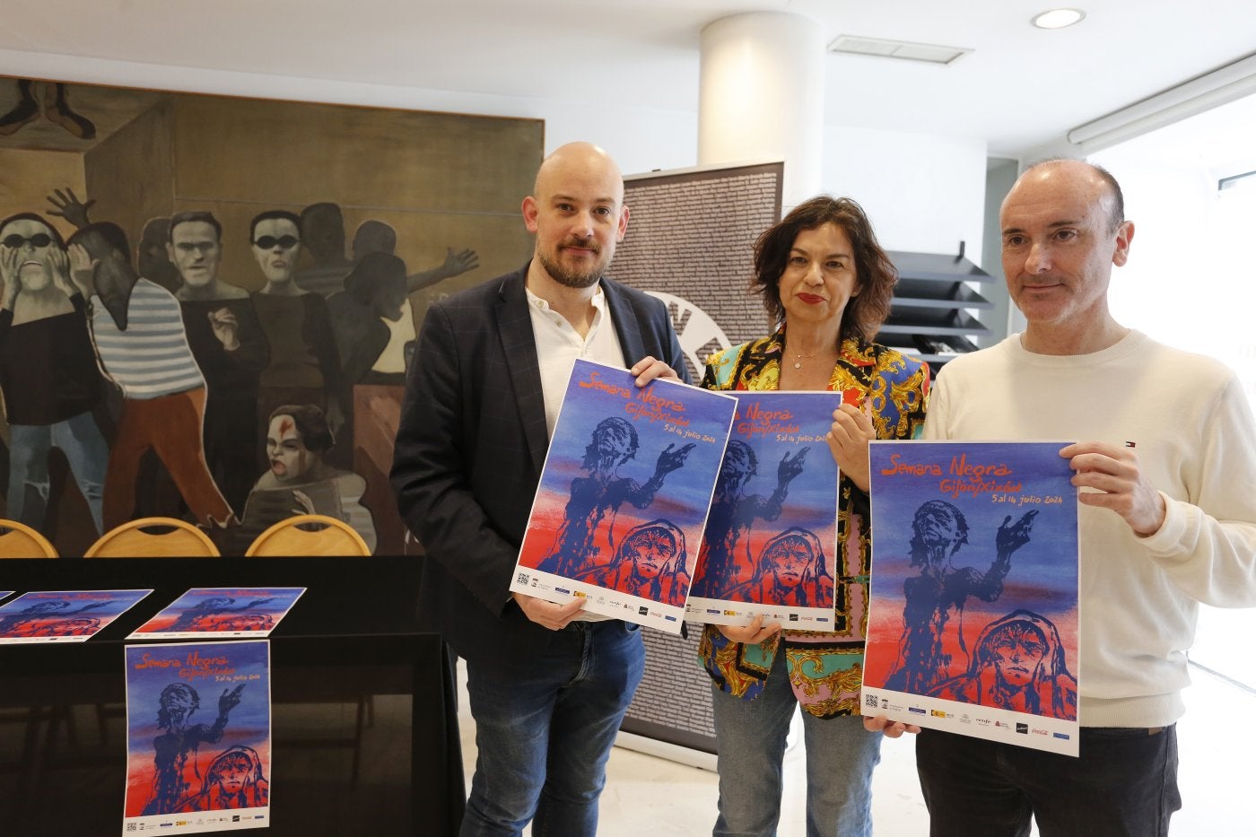 Miguel Barrero, Montserrat López Moro y Pablo León.