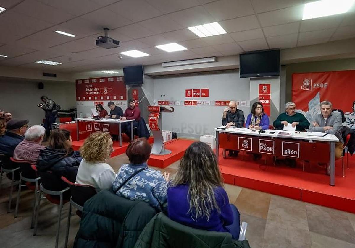 Asamblea del PSOE de Gijón el pasado mes de enero.