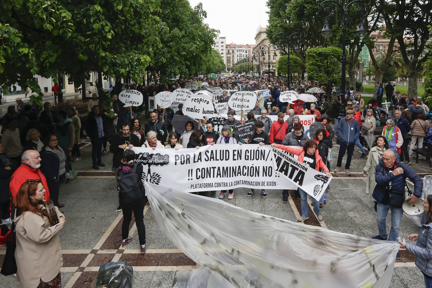 Gijón, contra la contaminación: «No aguantamos más mentiras ni promesas incumplidas»