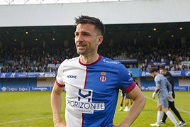 Natalio, emocionado tras el partido de ayer.