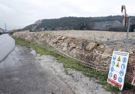 Obras de construcción en los accesos a la ZALIA de 2020.