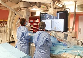 Un quirófano del Hospital de Cabueñes, en Gijón.