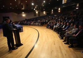 Alfredo Canteli, en el acto de celebración de la festividad de Santa Rita.