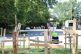 Una de las concentraciones en la puerta de la fábrica.