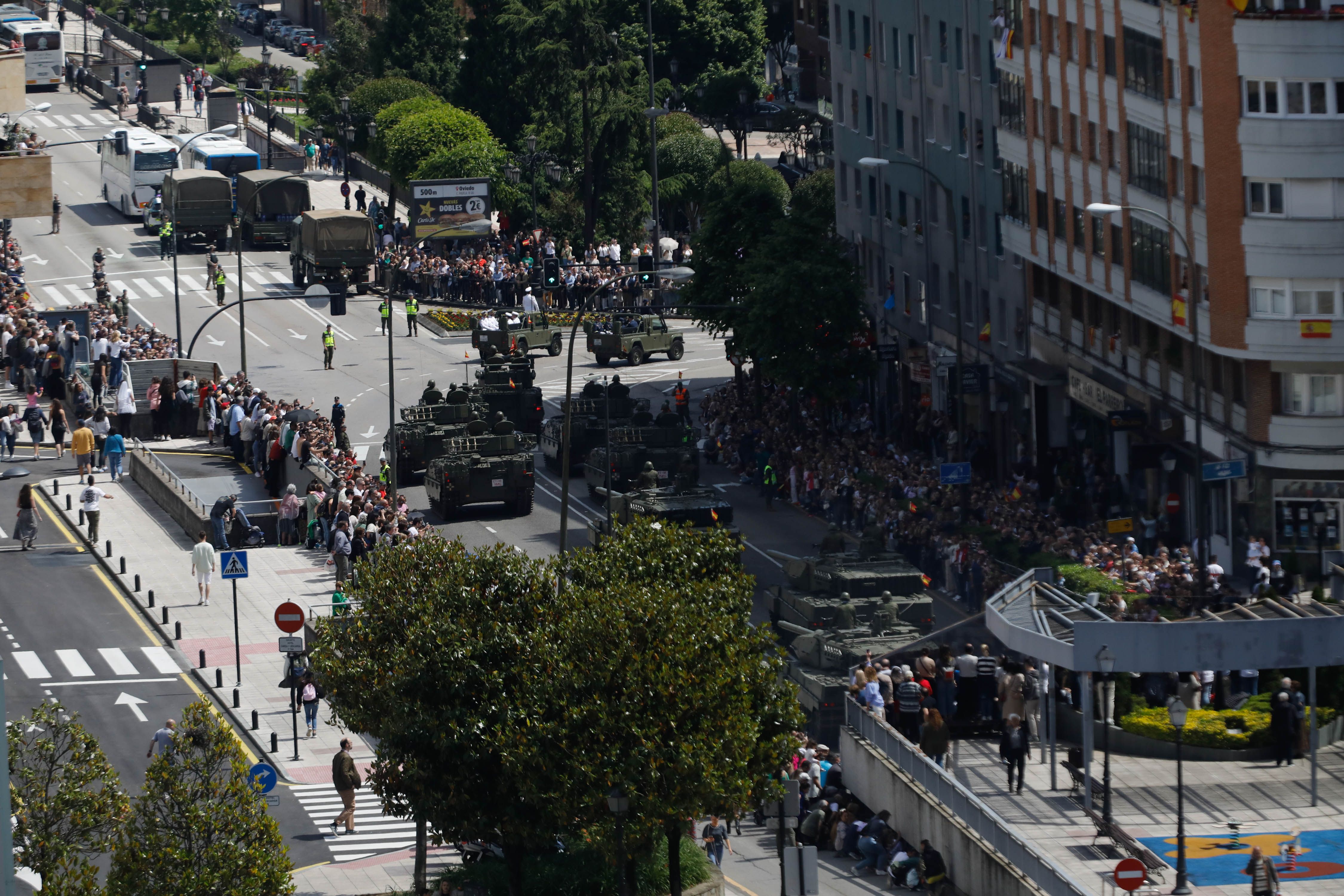 El desfile del Día de las Fuerzas Armadas, desde arriba