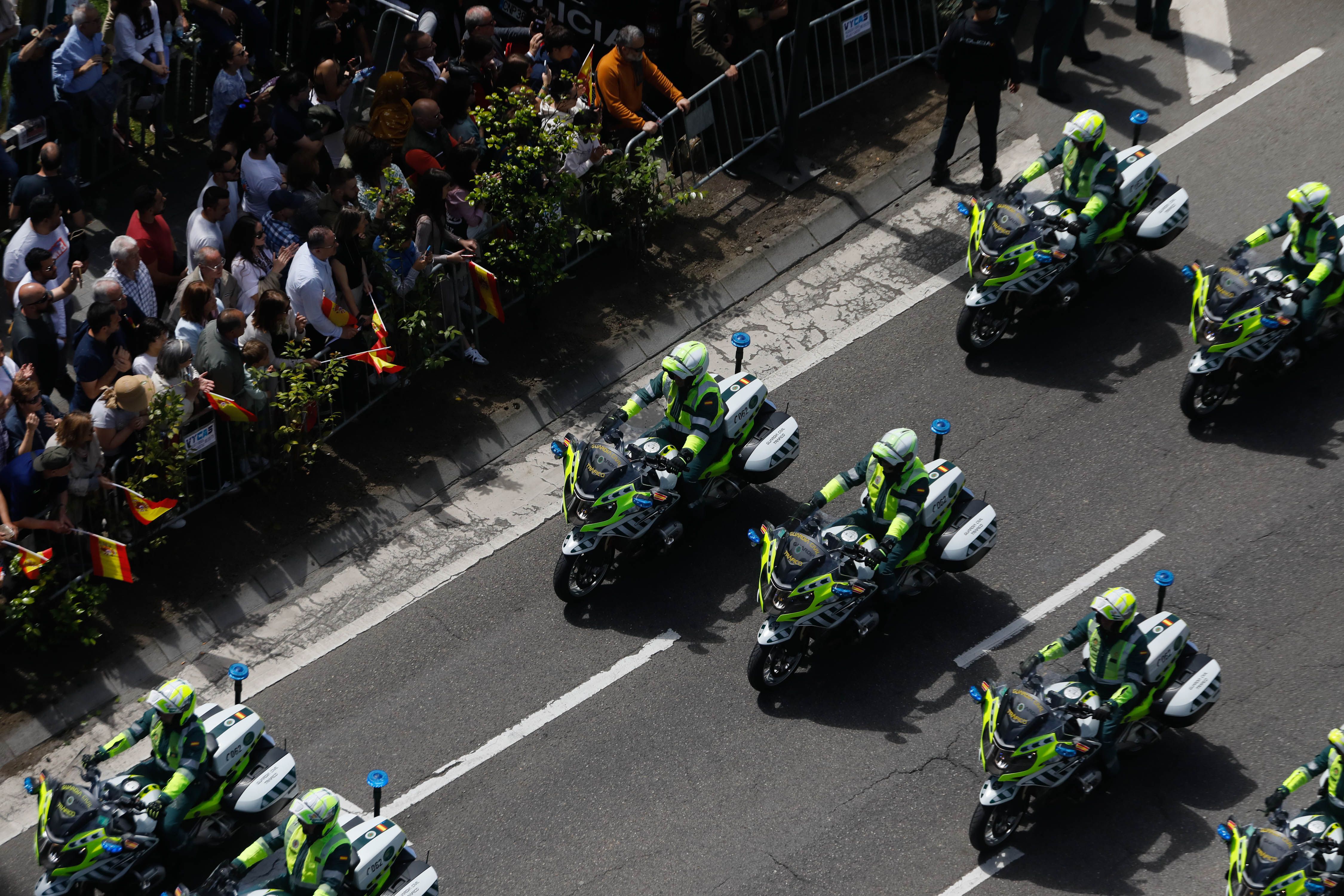 El desfile del Día de las Fuerzas Armadas, desde arriba