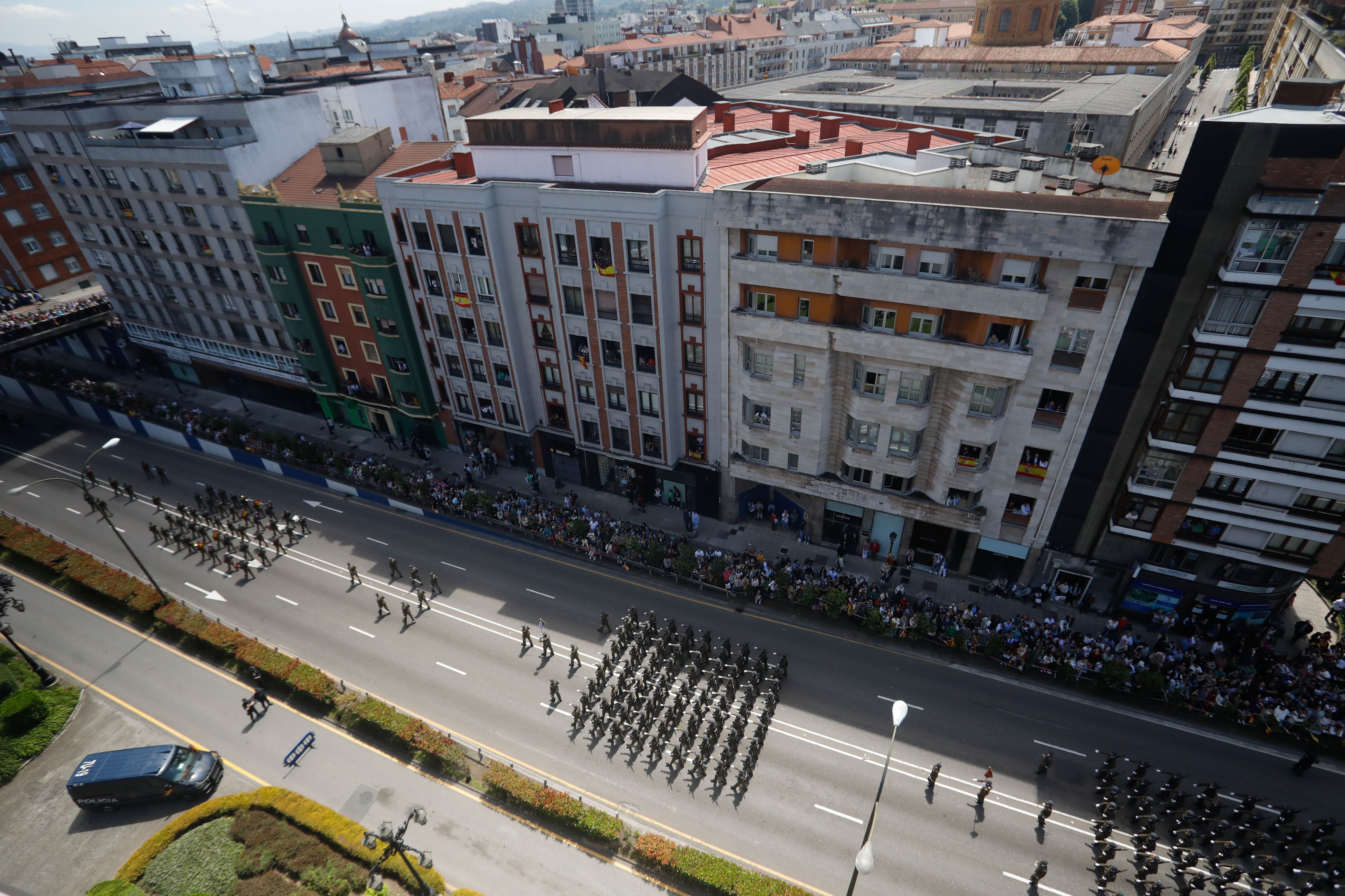 El desfile del Día de las Fuerzas Armadas, desde arriba