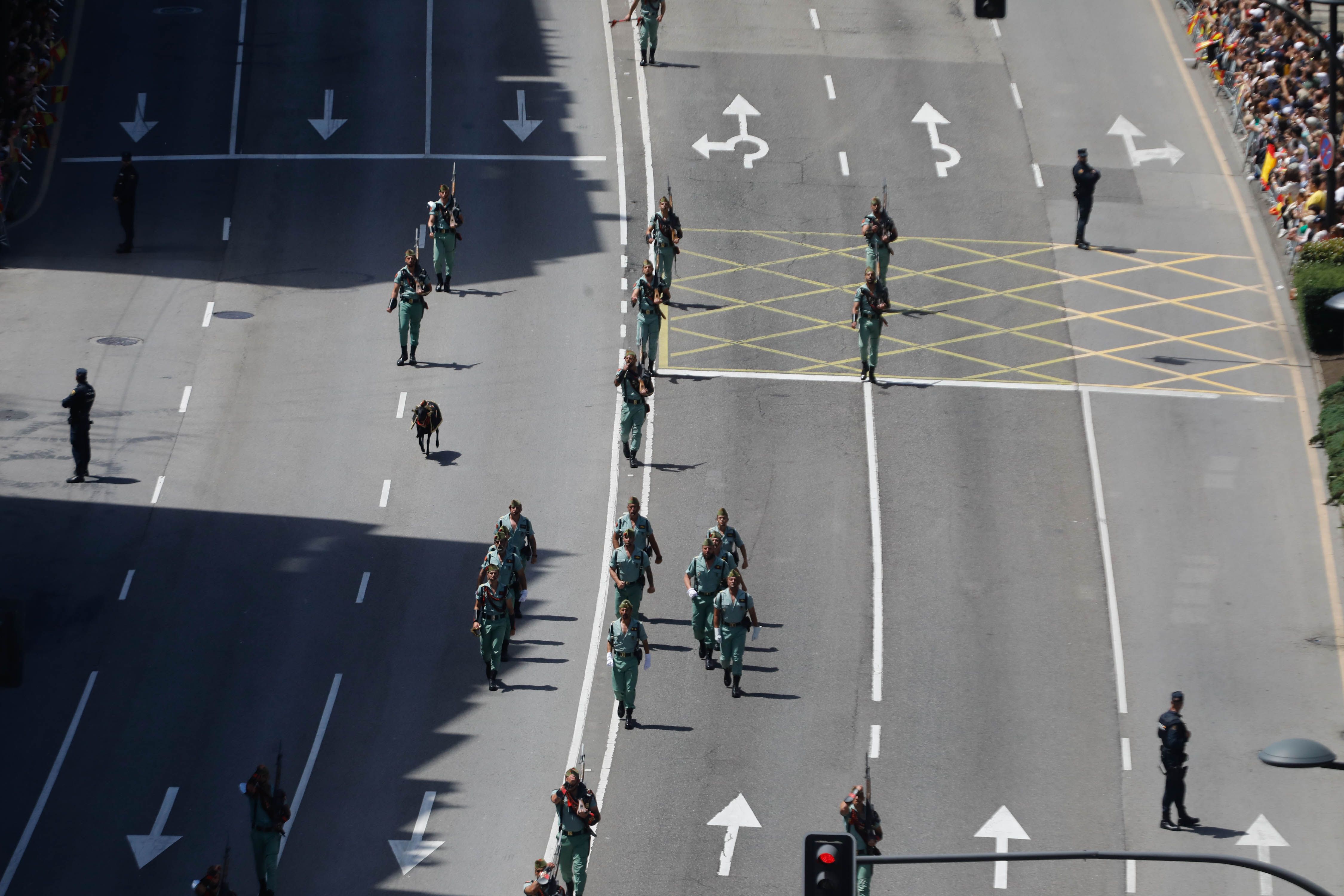 El desfile del Día de las Fuerzas Armadas, desde arriba