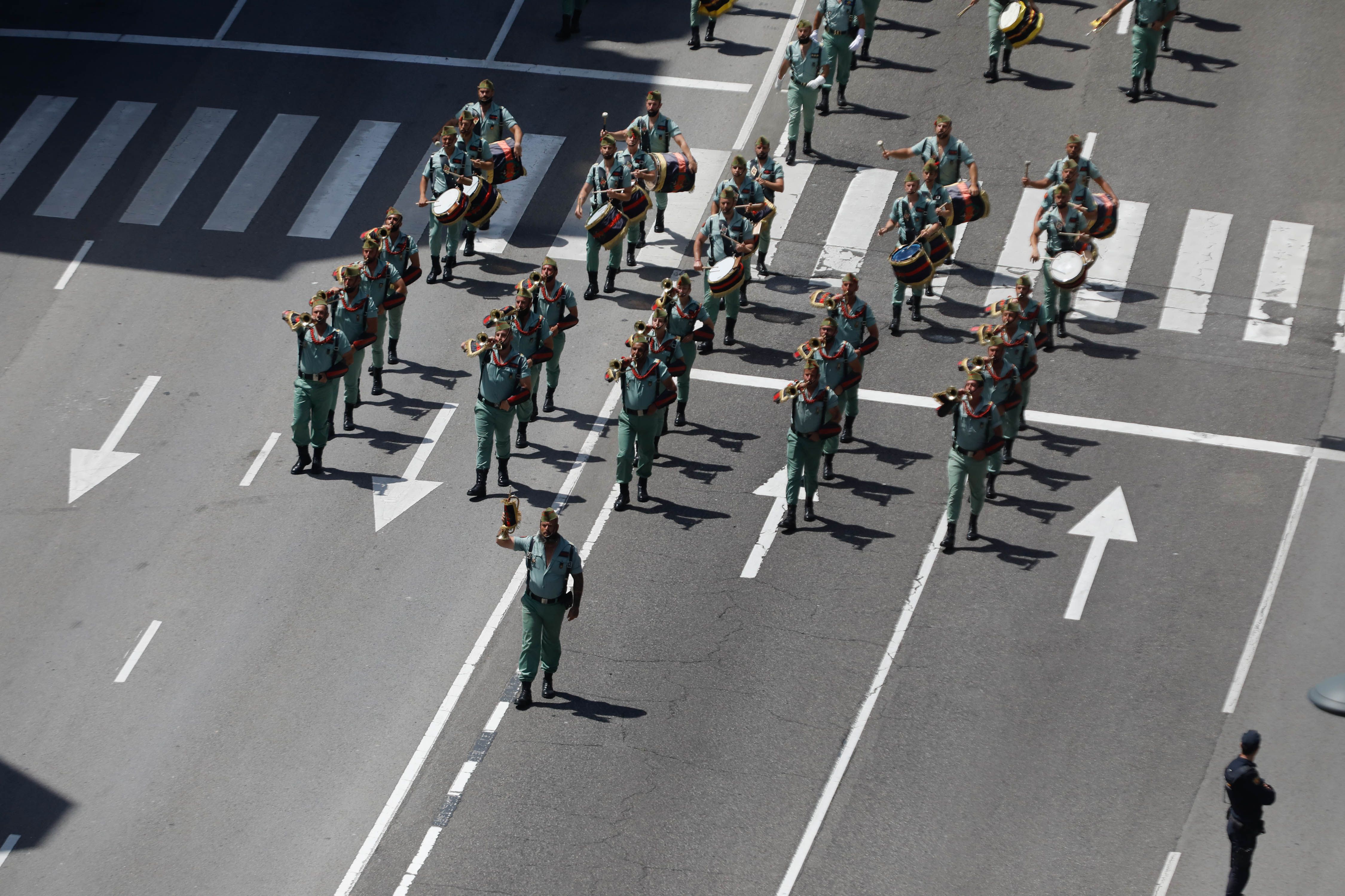 El desfile del Día de las Fuerzas Armadas, desde arriba