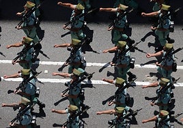 El desfile del Día de las Fuerzas Armadas, desde arriba