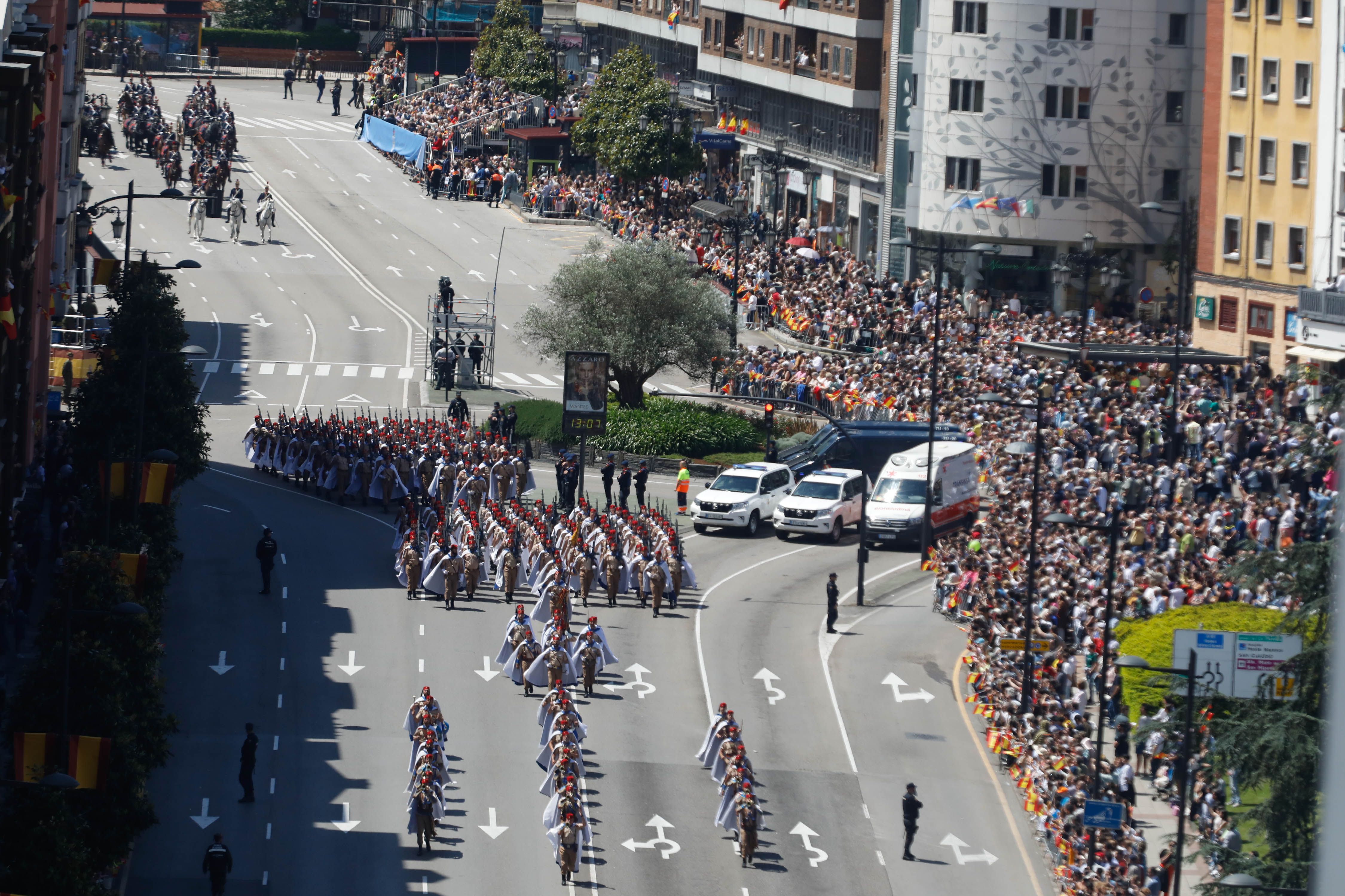 El desfile del Día de las Fuerzas Armadas, desde arriba