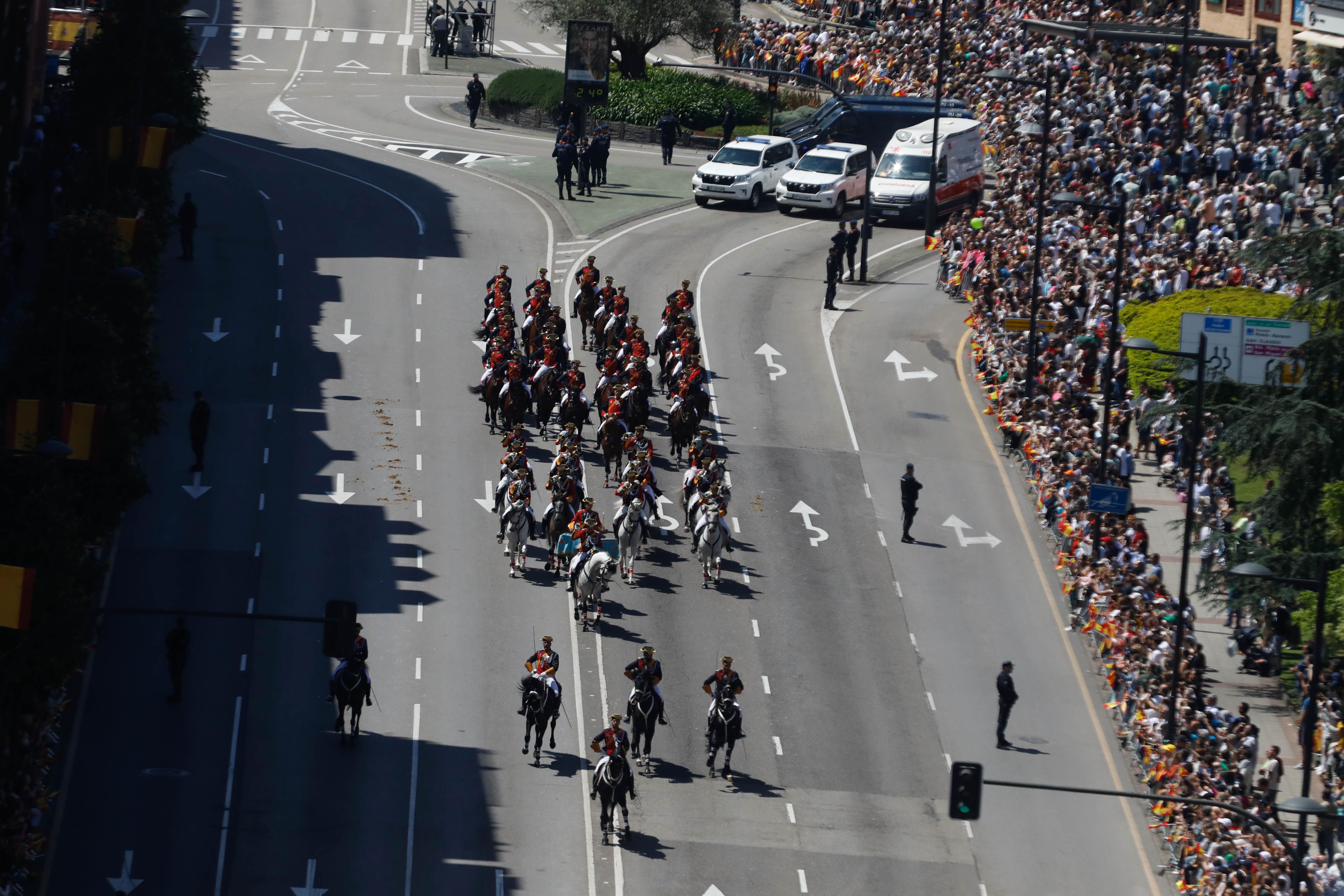 El desfile del Día de las Fuerzas Armadas, desde arriba