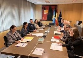 Reunión de la comisión mixta entre la sala de Gobierno del Tribunal Superior de Justicia de Asturias (TSJA) y el Principado.