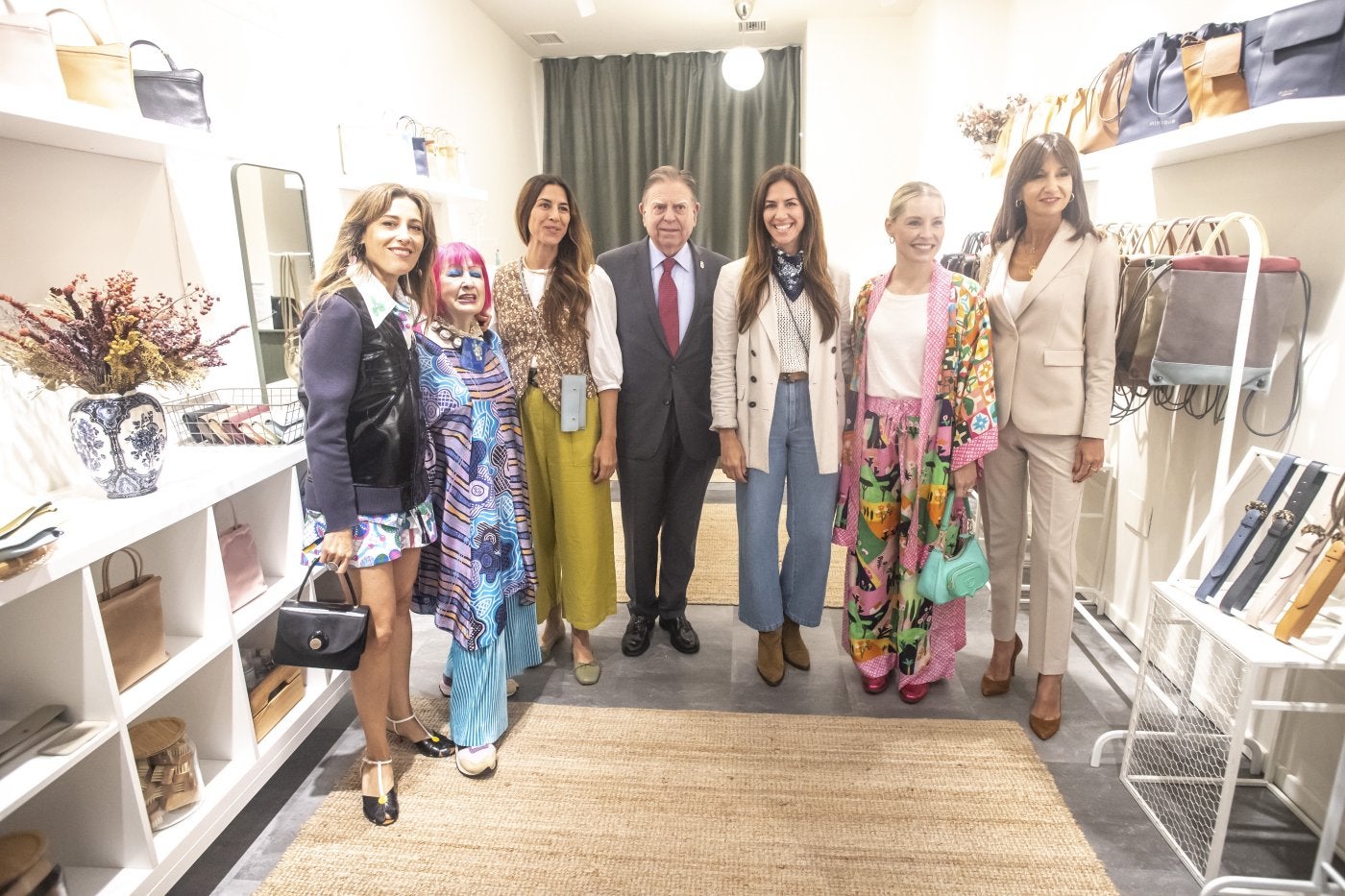 Celia B, Zandra Rhodes, Yolanda Castellano, Alfredo Canteli, María Castellano, Soraya Arnelas y Leticia González.