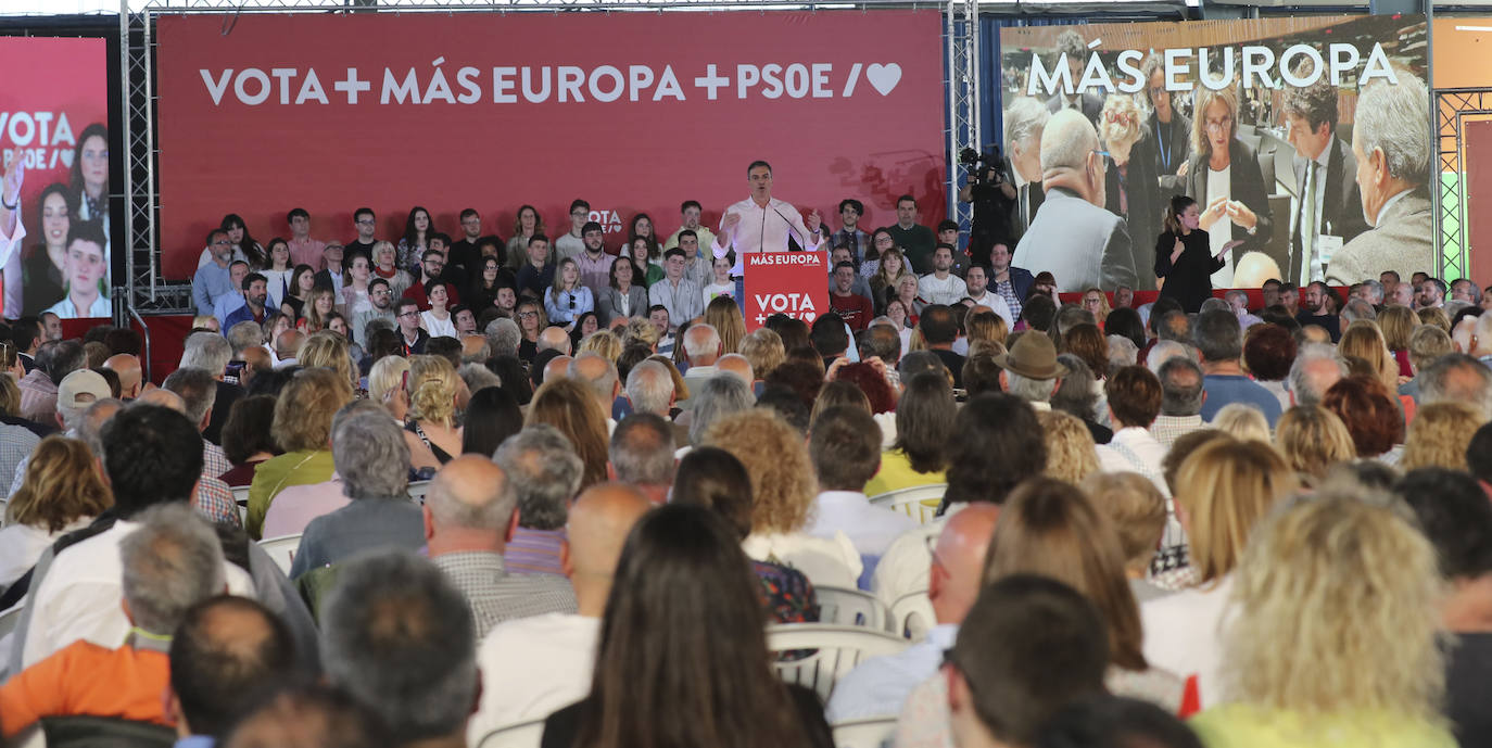 Así ha sido el mitin de Pedro Sánchez en Gijón