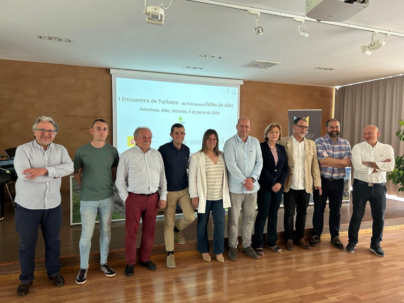 Victor Cabal Díaz, Noel Rodríguez Díaz, Francisco Cosmen Alonso, Marcos García Calleja, Gimena Llamedo González, Juan Carlos Iglesias Gónzalez, Delia Losa Carballeda, Jesús Armando Fernández Natal, David Martínez Fernández y Roberto Fernández Fernández, en Aller.