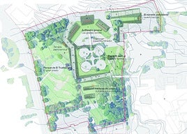 El viejo HUCA ganará una terraza panorámica, un anfiteatro y senderos tras los derribos