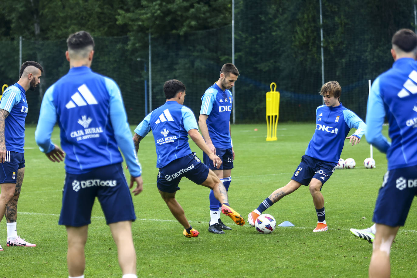 Entrenamiento del Real Oviedo tras el partido contra el Eibar