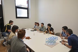 Los emprendedores junto al edil de Desarrollo Económico y uno de los técnicos de Promoción Empresarial.