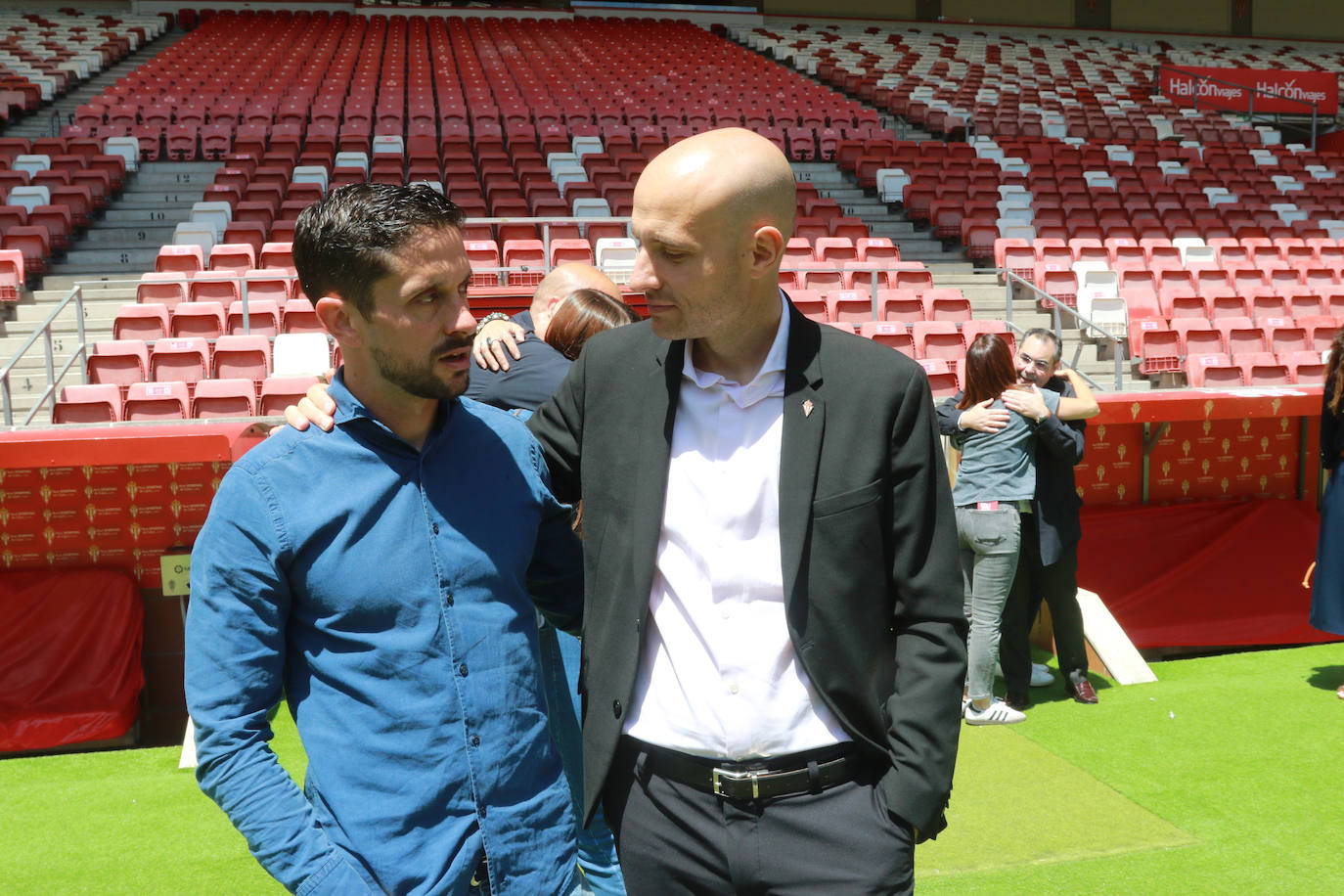 Emotiva despedida a Miguel Ángel Ramírez como entrenador del Sporting