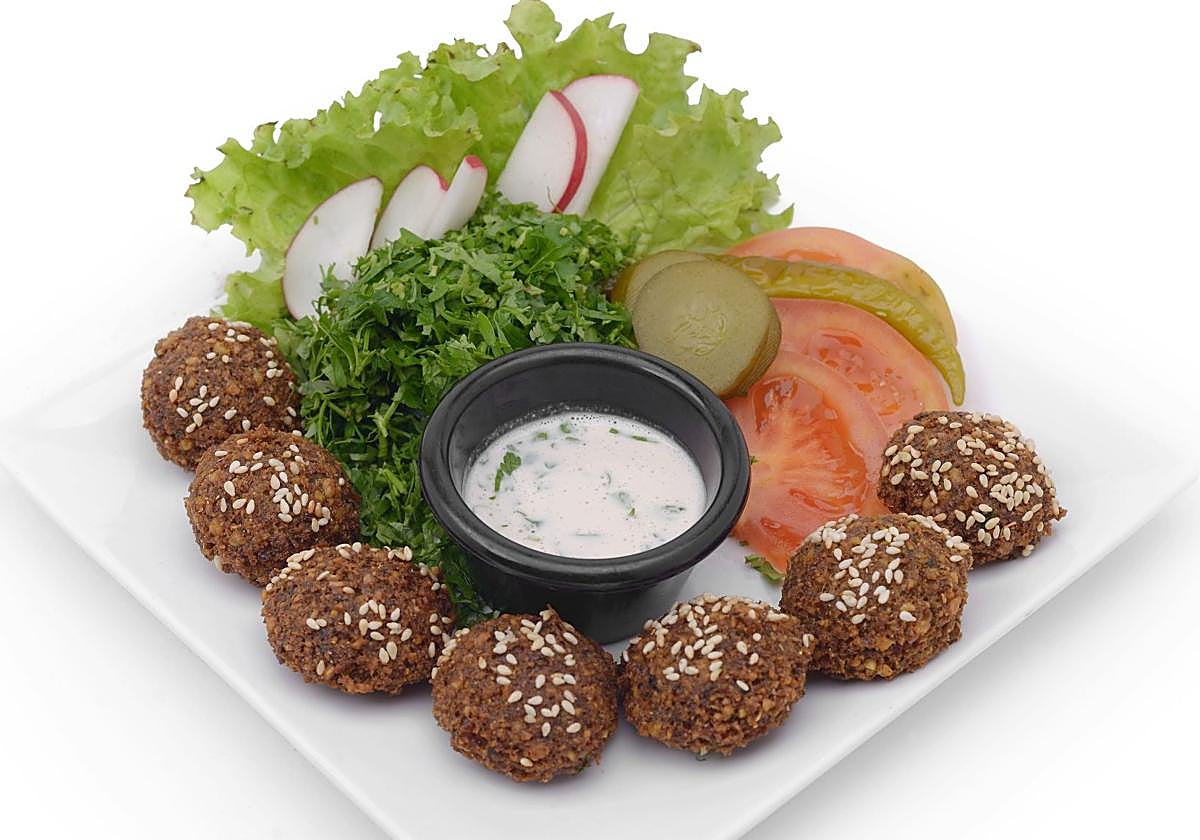 Un plato de falafel.