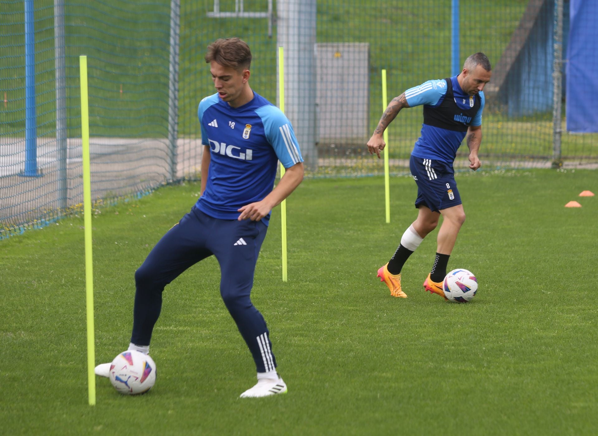 Así entrena el Real Oviedo antes del partido frente al Espanyol