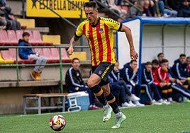 Luis Martínez, en un partido con el Sant Andreu la pasada temporada.