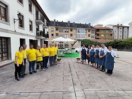 Los usuarios abrieron a principios de esta semana la terraza, ubicada frente al ayuntamiento.
