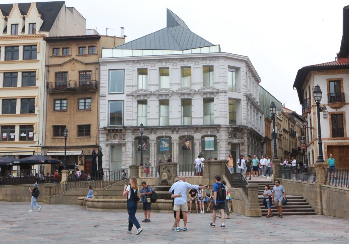 Aspecto exterior del edificio de la Ampliación del Museo de Bellas Artes de Asturias.