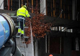 Trabajador de la construcción en Oviedo.