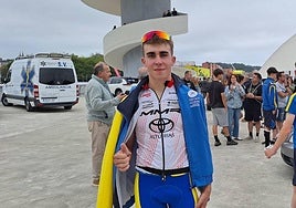 Benjamín Noval, tras finalizar la prueba en el Centro Niemeyer.
