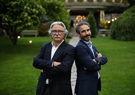Vicente y Marcos Crespo, fundador y continuador del restaurante gijonés V. Crespo.