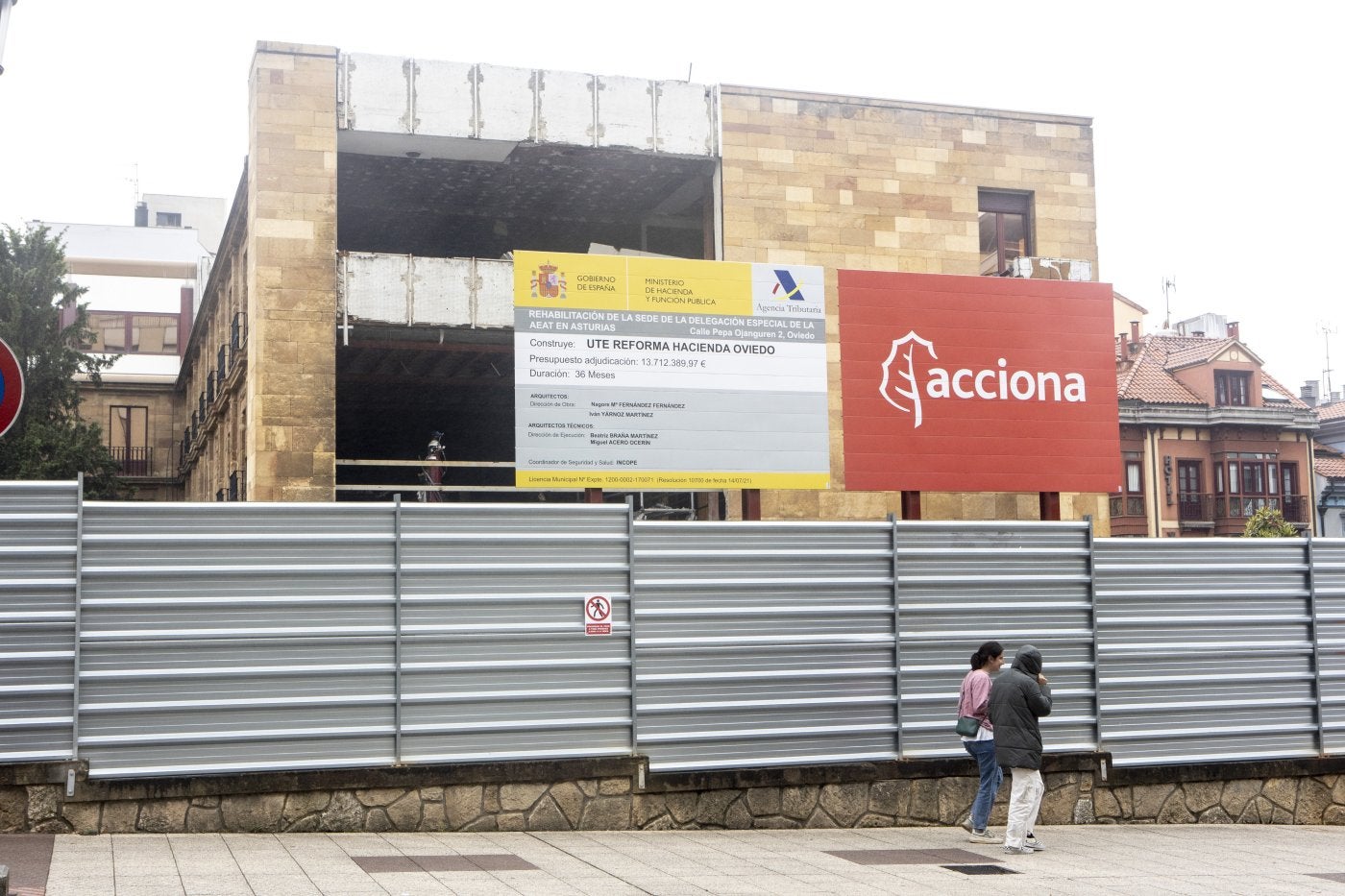 El edificio de la Agencia Tributaria, en plena reforma.