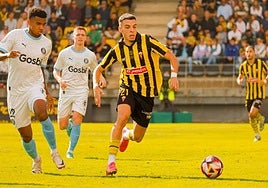 Sergio García, en un partido con el San Roque de Lepe.