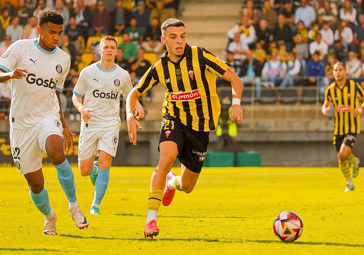 Sergio García, en un partido con el San Roque de Lepe.