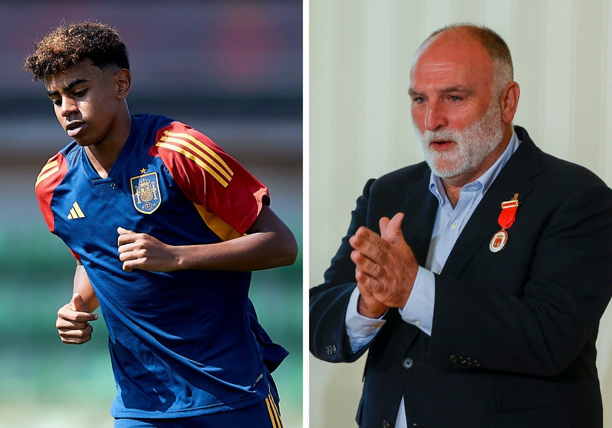 Lamine Yamal y José Andrés.