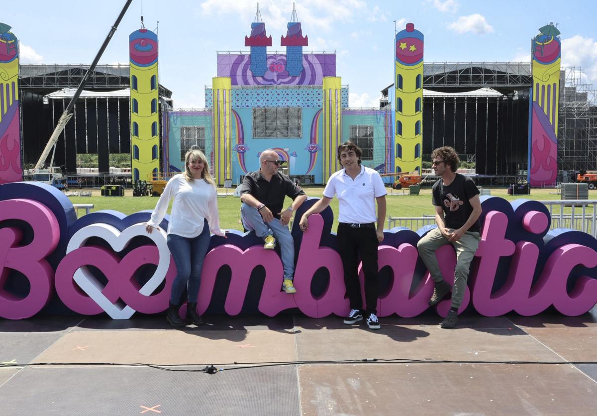 Suca García, Marino González, Gerardo Sanz e Iván Pérez, en la presentación del festival Boombastic.