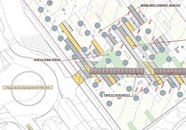 Plano cenital de la futura pasarela mecánica cubierta