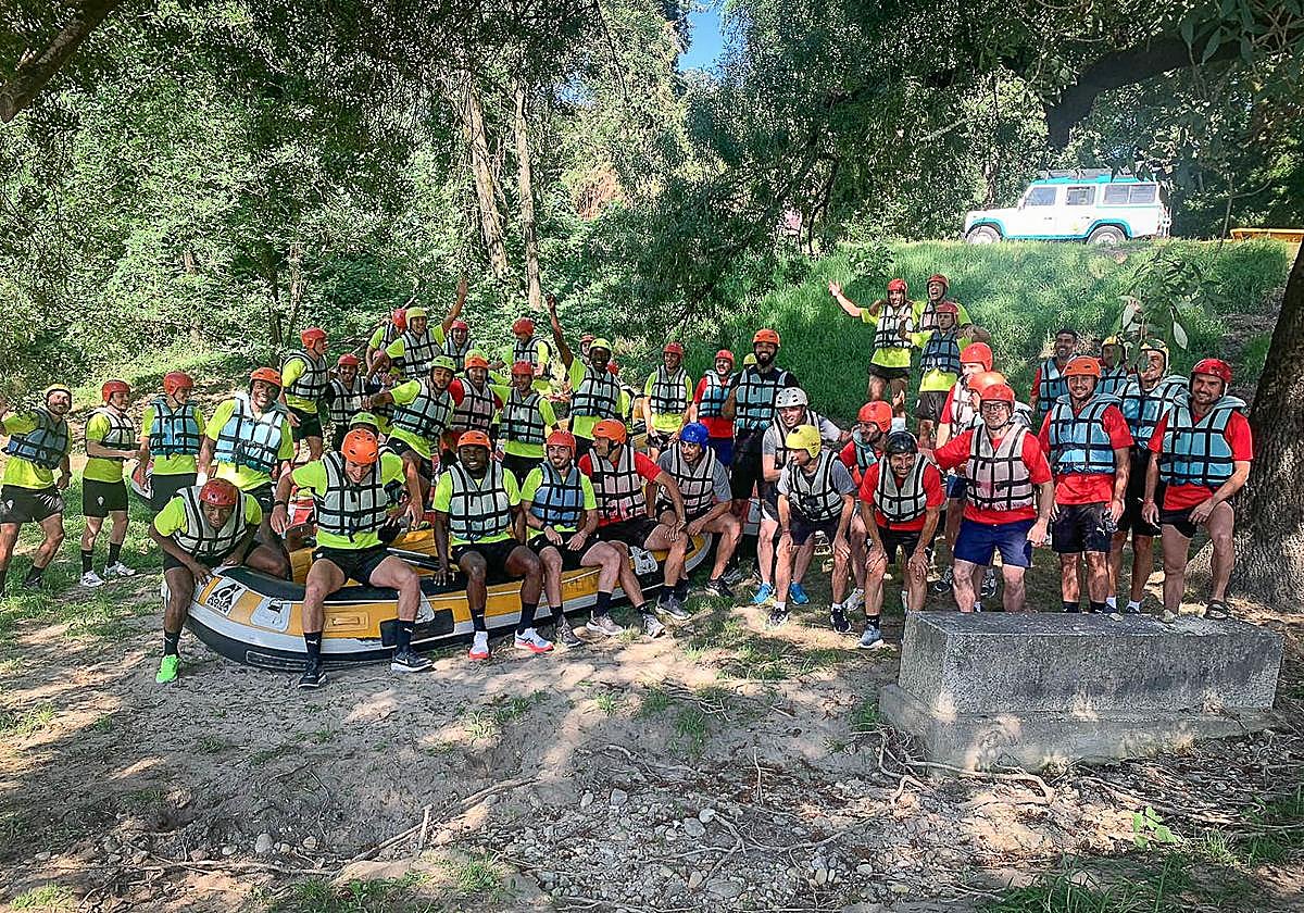 La expedición del Sporting, antes de la expedición.