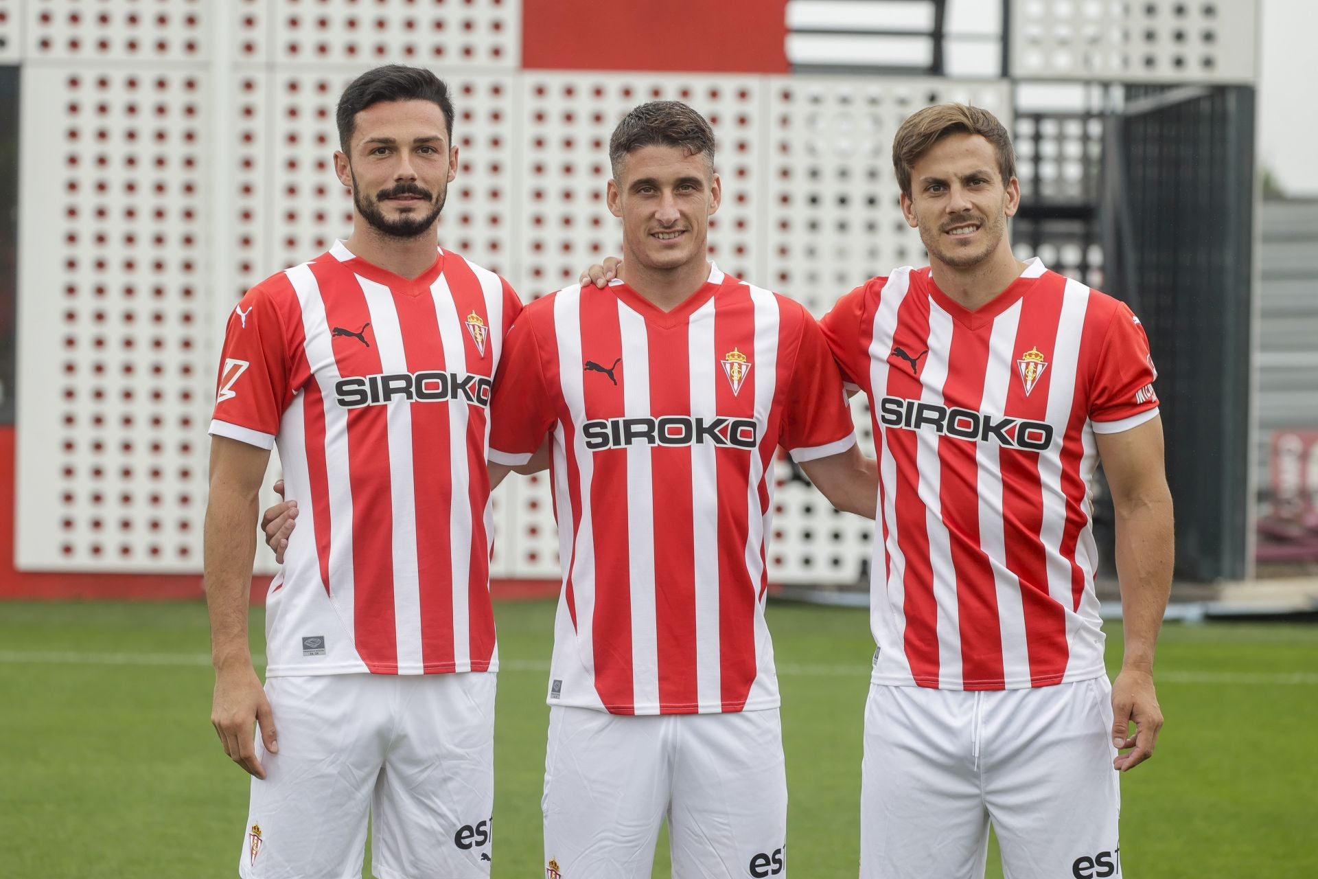 Presentación del Sporting: Lander Olaetxea, Eric Cubela y Jesús Bernal