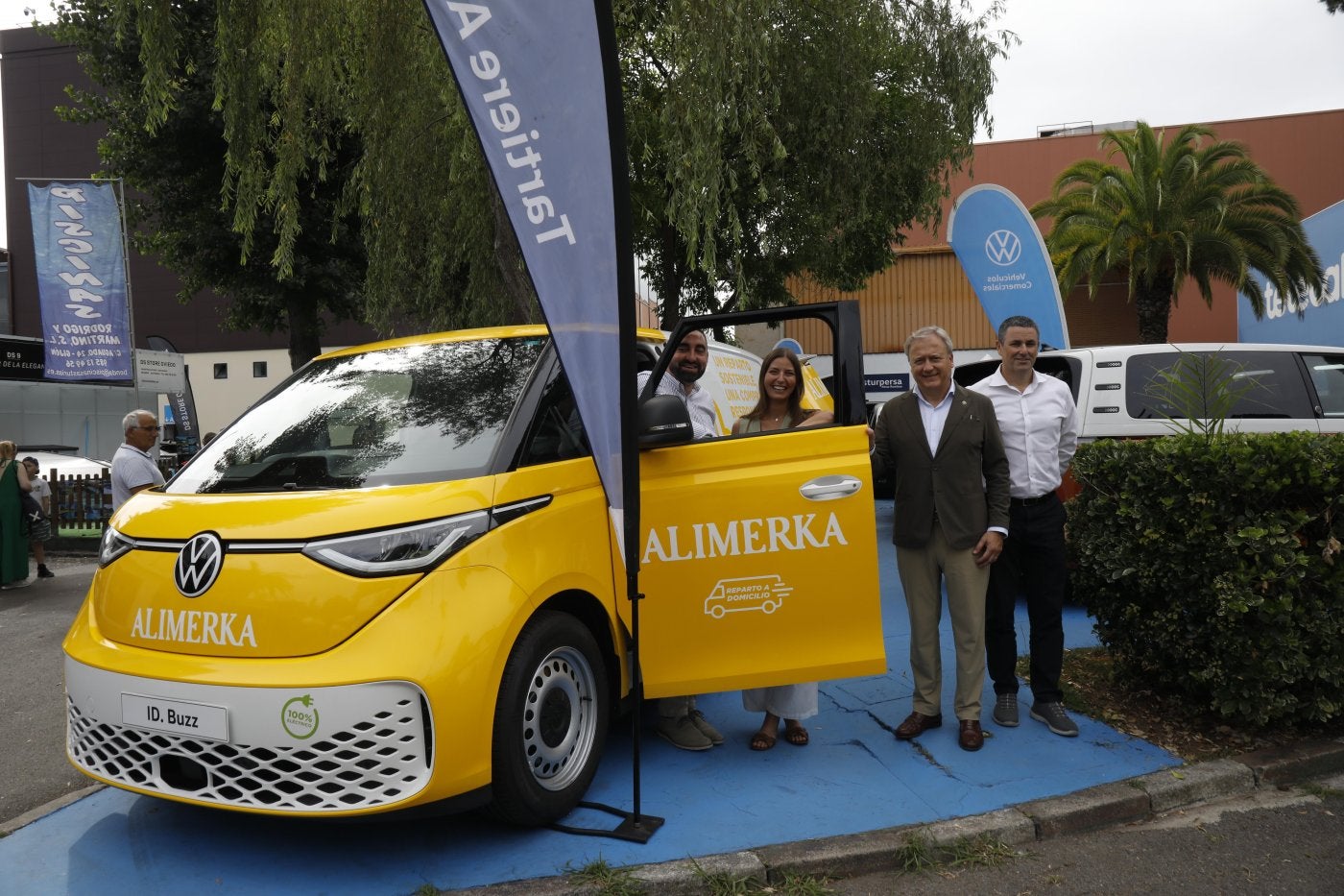 Pelayo Alonso (Alimerka), Loreto Orejas (Volkswagen), Álvaro Alonso y Fran Fernández (Tartiere Auto).