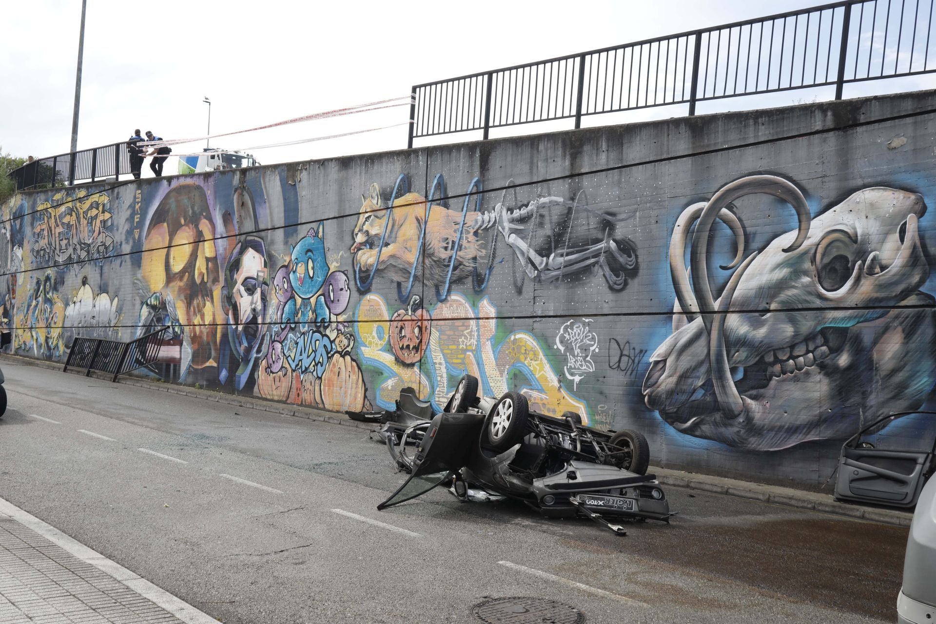 Las imágenes del trágico accidente en la Sierra del Sueve en Gijón
