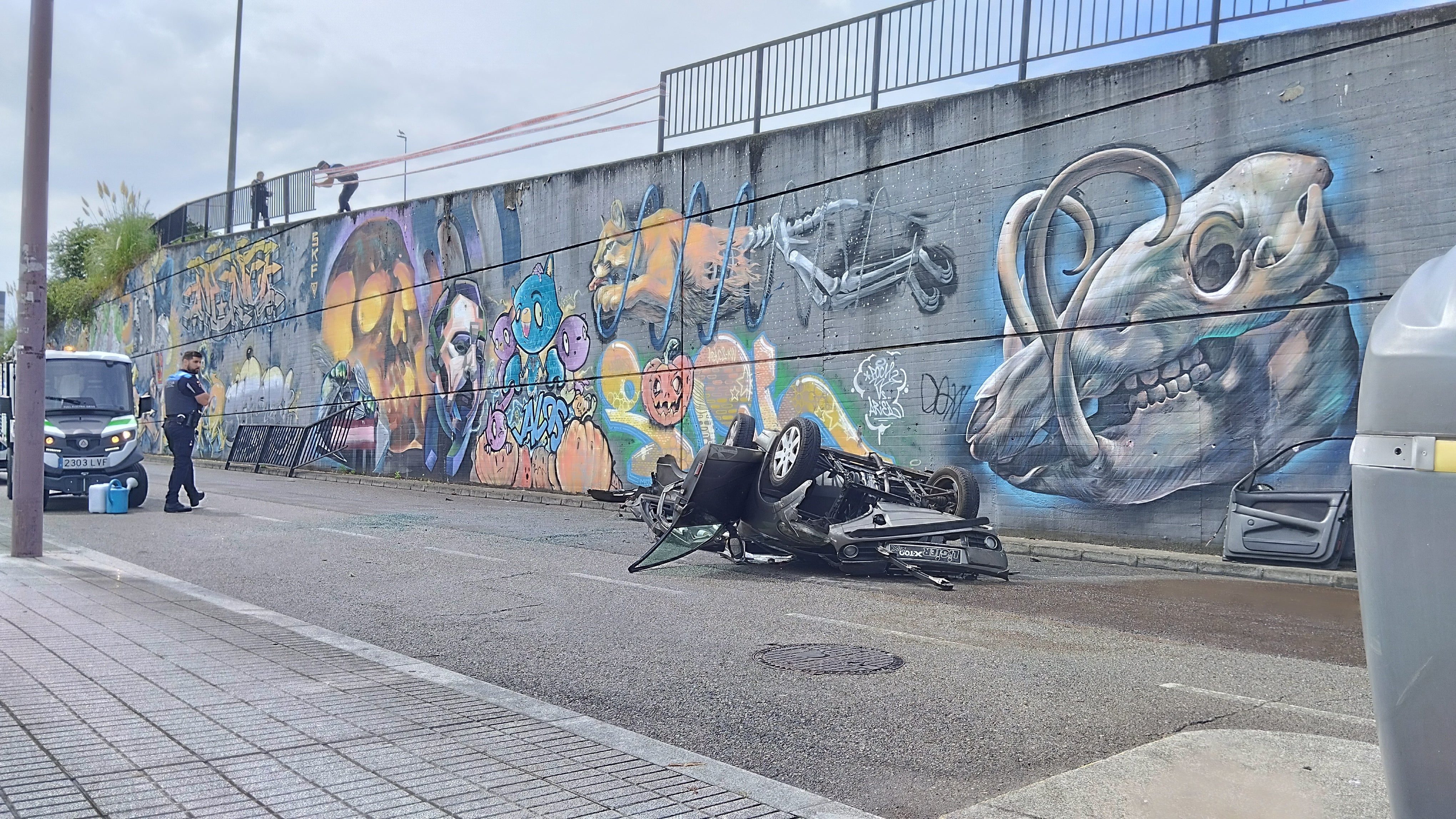 Las imágenes del trágico accidente en la Sierra del Sueve en Gijón